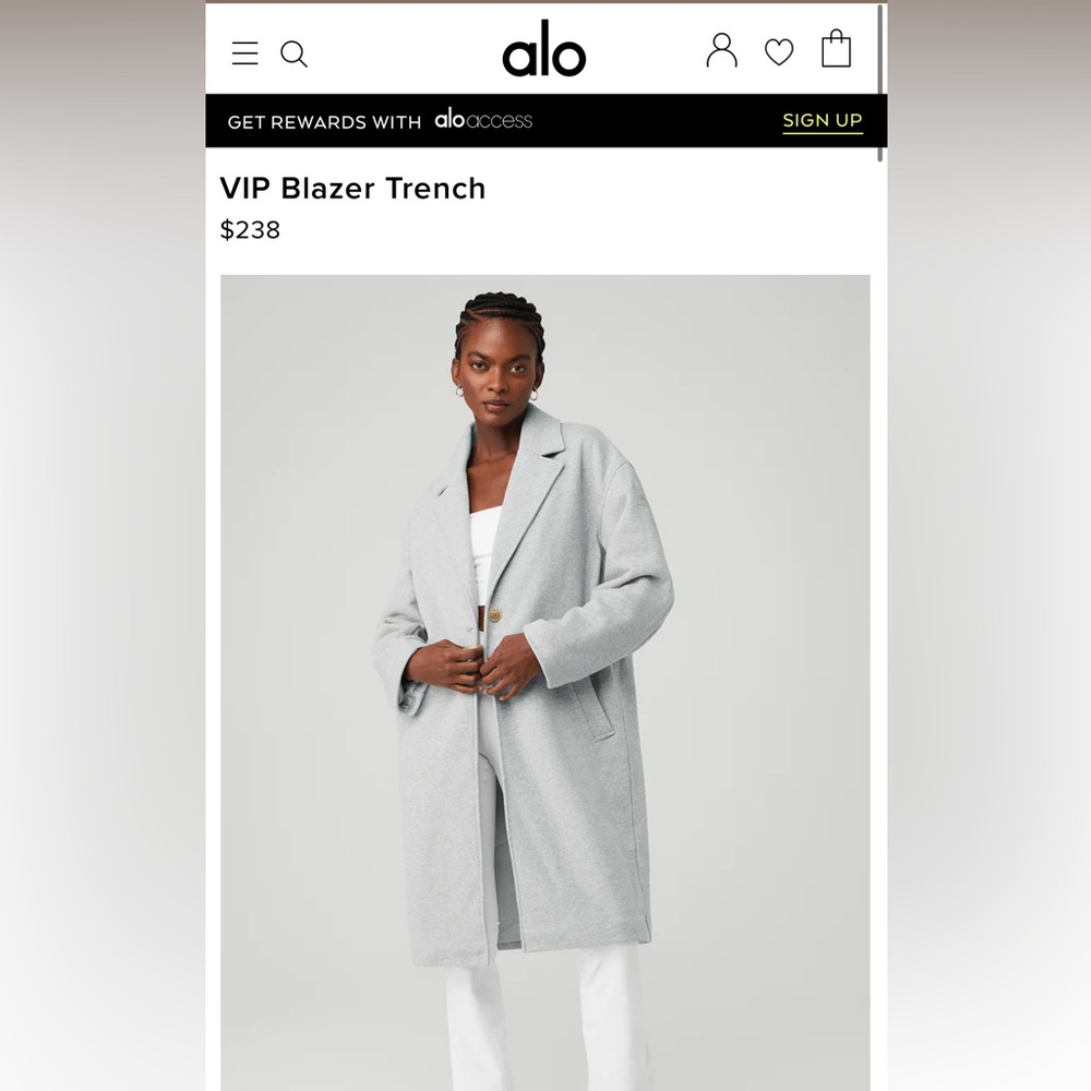 All Yoga VIP Blazer Trench